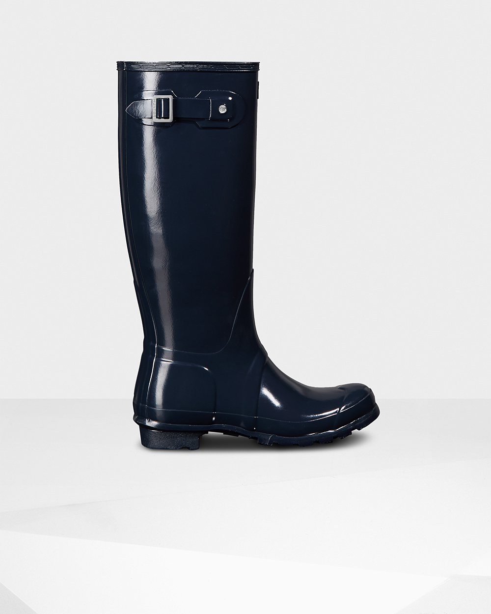 Bottes Hautes de Pluie Hunter Original Gloss Femme Bleu Marine TPSIZKF-01